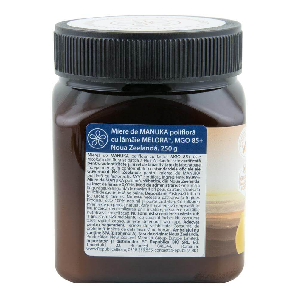 5060604331226_Melora_Miere_de_Manuka_poliflora_cu_lamaie_MELORA_MGO_85__Noua_Zeelanda_375_g_naturala_3_tiny