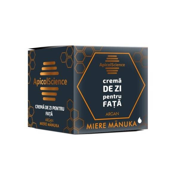 crema de zi pentru fata cu miere de manuka si argan 50ml apicol science